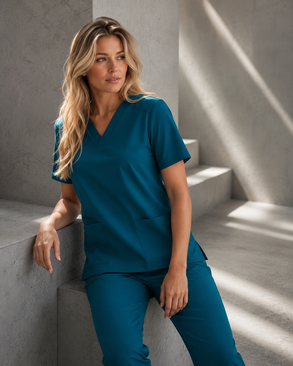 Womens Pulse V-Neck Scrub Top