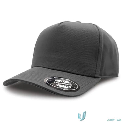 Gray A-Frame Cap with curved text design and areas centered layout for stylish look