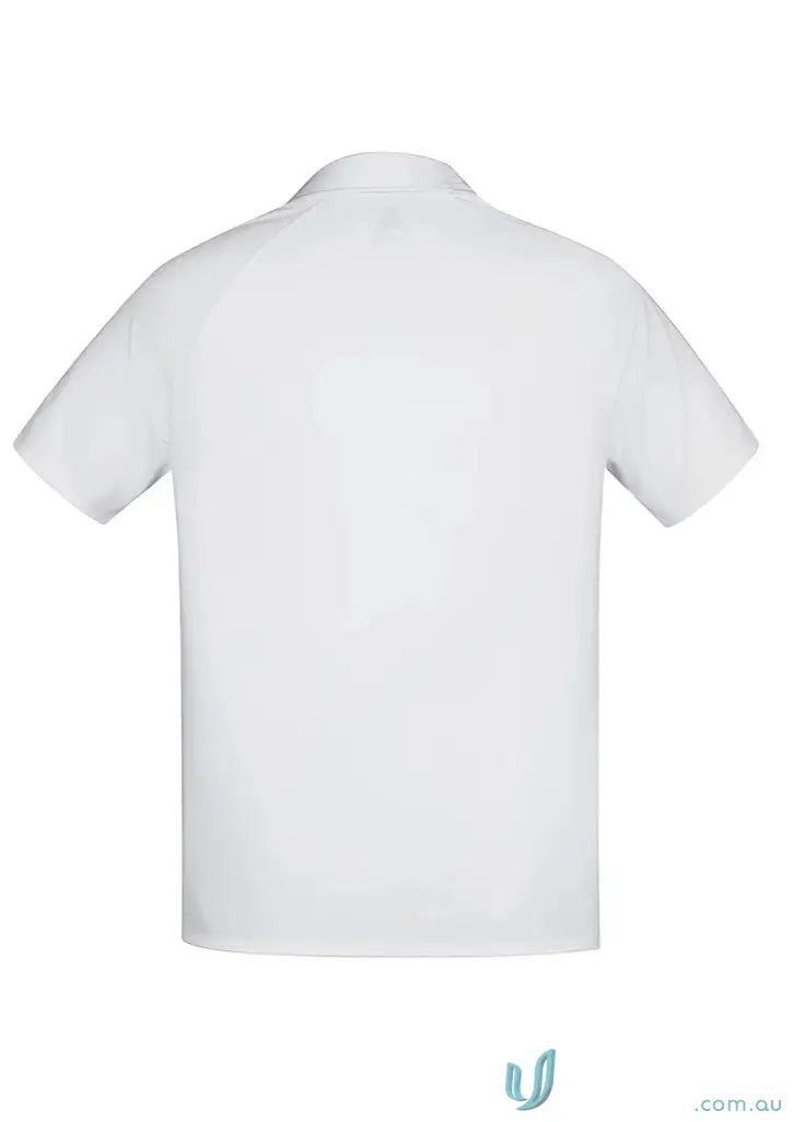 White short-sleeved collared shirt from Academy Polo perfect for cyber polo style