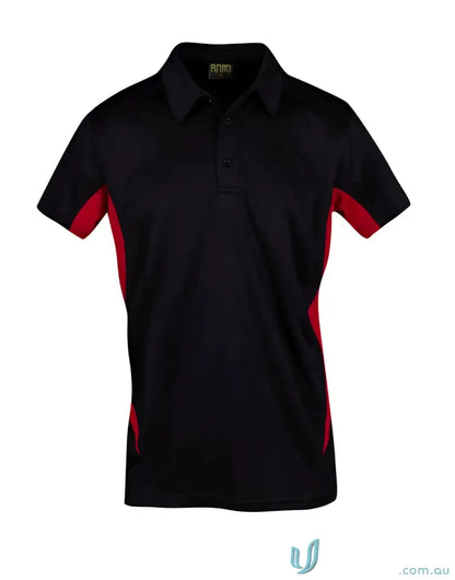 Black and red Accelerator Polo shirt perfect for uniforms and workwear style