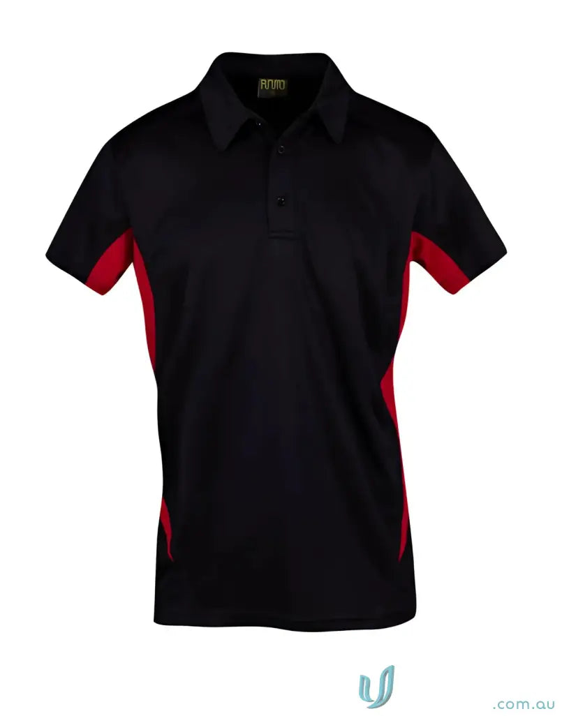 Black and red Accelerator Polo shirt perfect for uniforms and workwear style