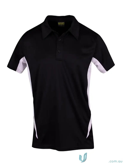 Black and white Accelerator Polo shirt perfect for uniforms and workwear style