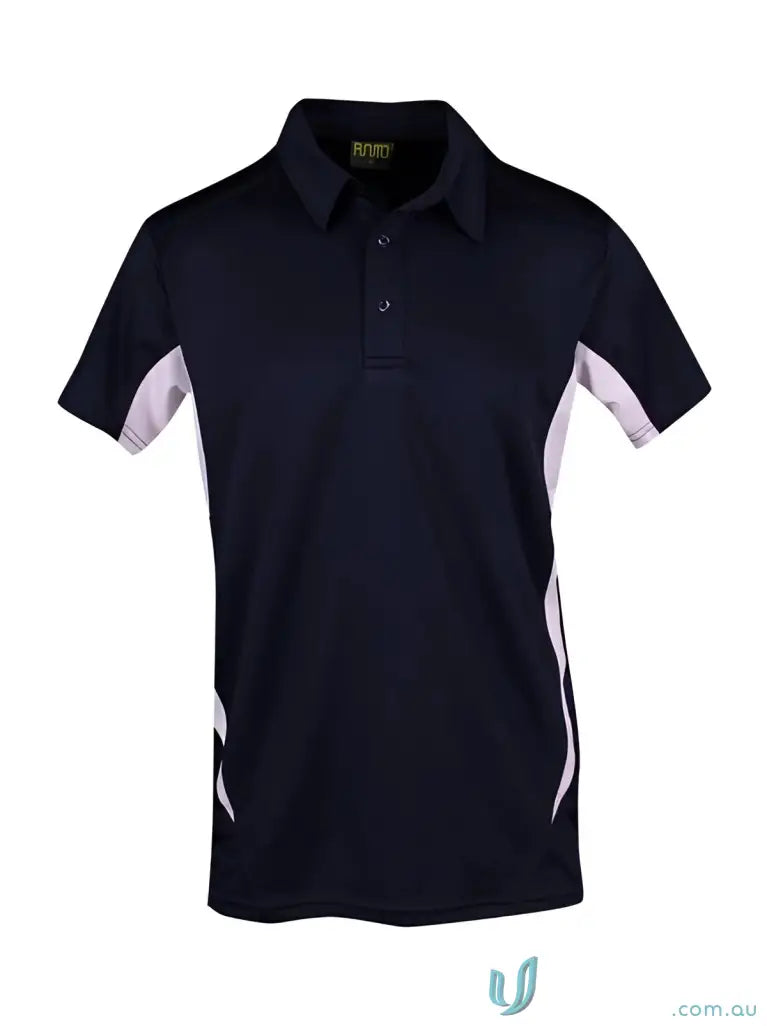 Navy and white Accelerator Polo shirt perfect for uniforms and workwear