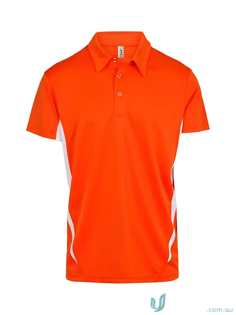Orange and white Accelerator Polo shirt perfect for uniforms and workwear style