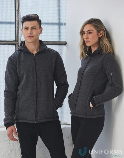 Two hooded zippered fleece jackets in coral fleece, perfect for jk41 ACLAND JACKET fans