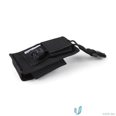 Black nylon pouch with buckle for Two-Way Radios, fits Radio Holster on Work Belts