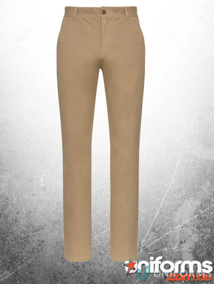 Khaki-colored casual pants perfect for admin uniforms or workwear with a comfy fit