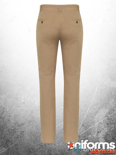 Khaki mens Chino Pants for a slim fit, perfect for uniforms and workwear stuff