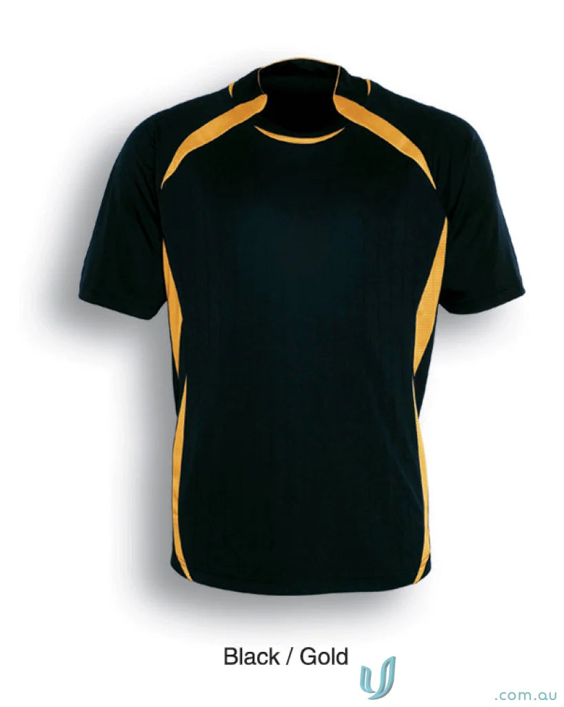 Black and gold athletic sports jersey from Adult Performance Soccer Jersey, great for uniforms
