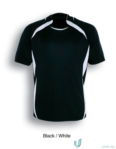 Black and white short-sleeved sports jersey for Adult Performance Soccer Jersey, ideal for uniforms or workwear