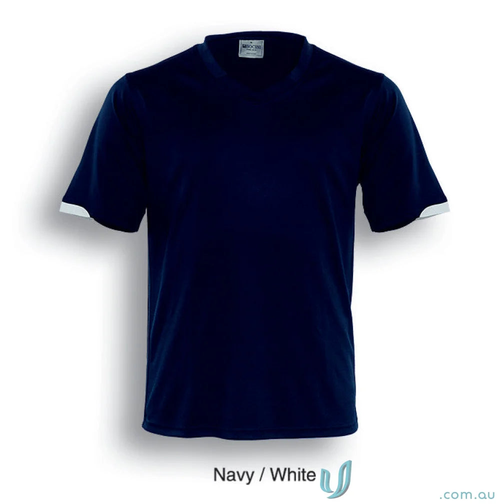 Adult Soccer Breezeway Jersey navy blue short-sleeve football jersey with white trim
