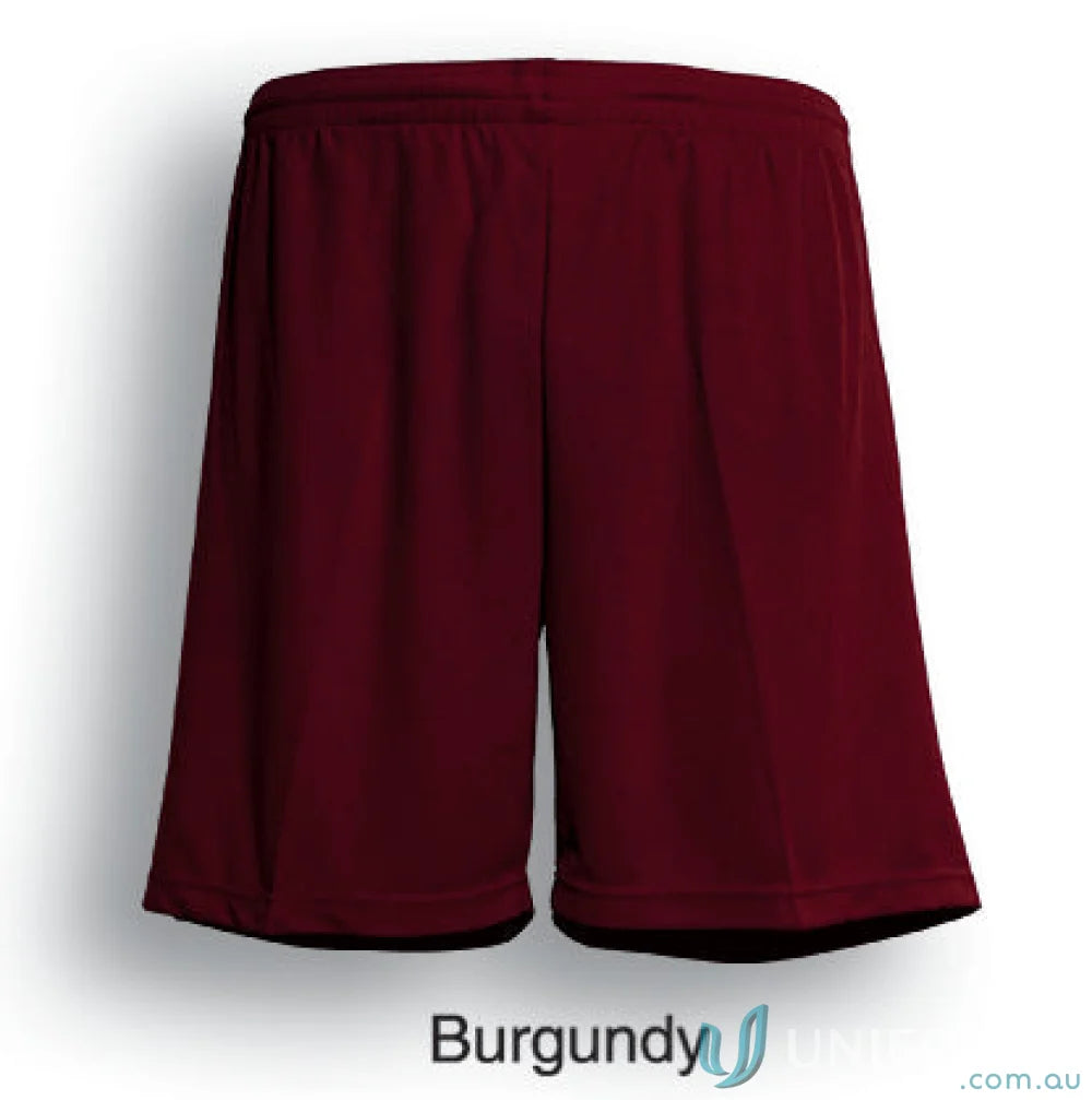 Burgundy Adult Soccer Breezeway Shorts with elastic waistband, perfect football shorts or workwear
