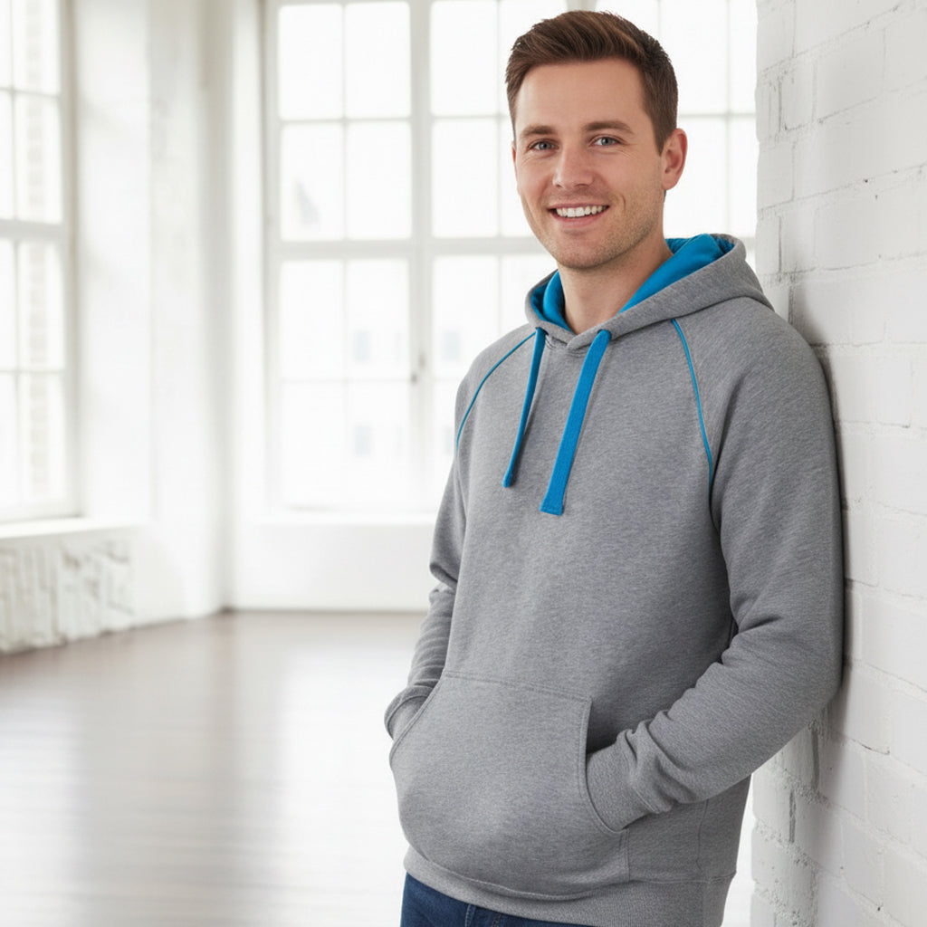 Adults Contrast Fleecy Hoodie - Jumper