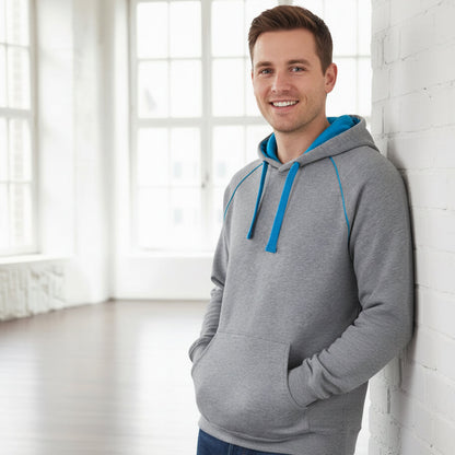 Adults Contrast Fleecy Hoodie - Jumper