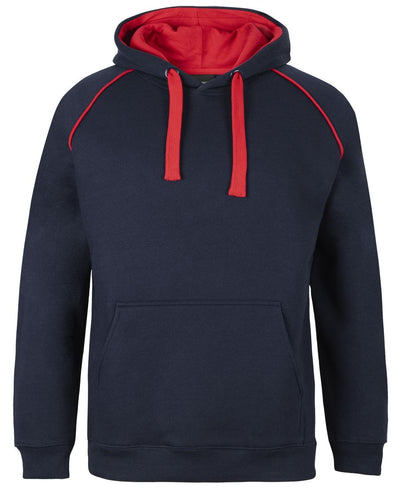 Jb’s adults contrast fleecy hoodie in navy blue with red lining