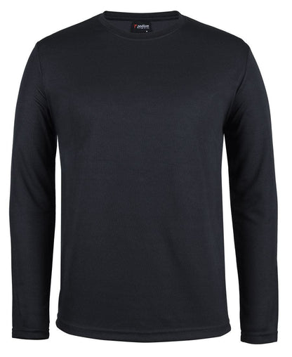 Adults LS Poly Essential Tee - Black / A(S) - TEE