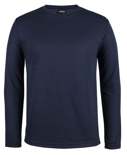 Adults LS Poly Essential Tee - Navy / A(S) - TEE