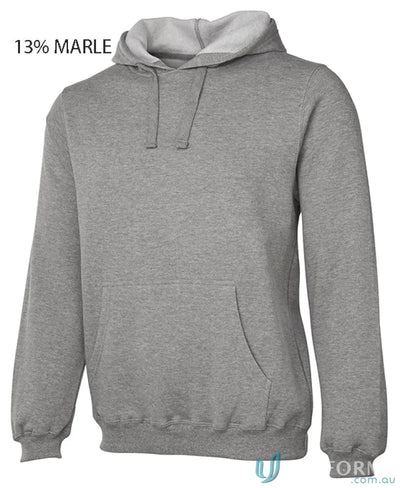 Gray JBs Adults Pop Over Hoodie with interchangeable drawcord colors and 3poh style