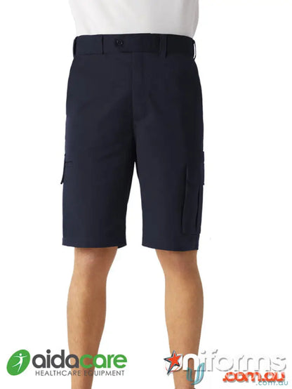 Navy blue cargo shorts with comfortable pockets from Aidacare Mens Cargo Shorts collection