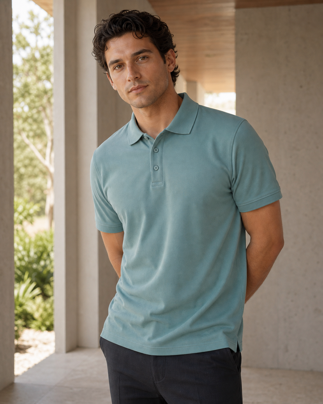 Ainslie Polo worn by an Australian professional male model