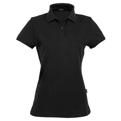 AIRLIE Premium Ladies Short Sleeve Polo - Black / W(06) - POLO