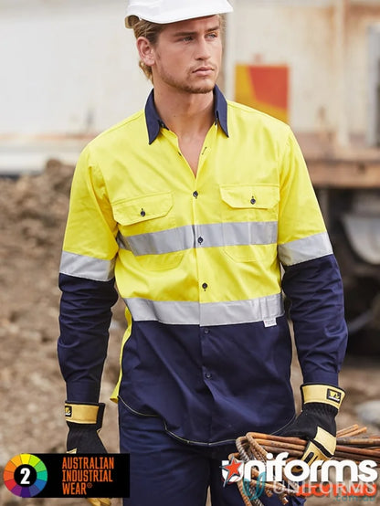 High-visibility AIW Cool-Breeze L/S Safety Shirt with Scotchlite™ reflective tapes for demanding work environments