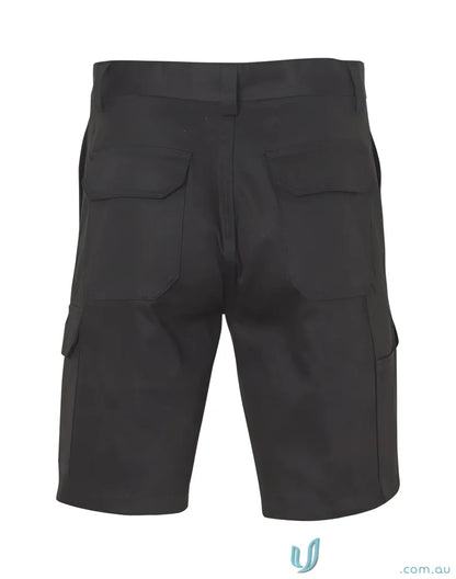 AIW Heavy Cotton Drill Cargo Shorts in black, durable pre-shrunk drill fabric