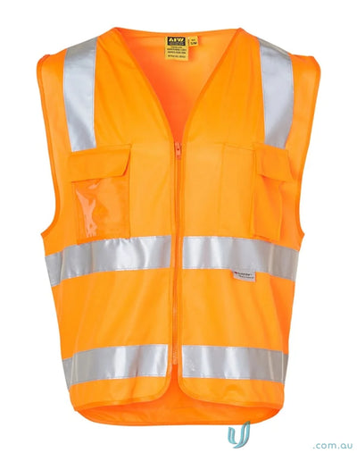 Orange safety vest with reflective stripes from Spirit AIW, perfect taped vest for visibility