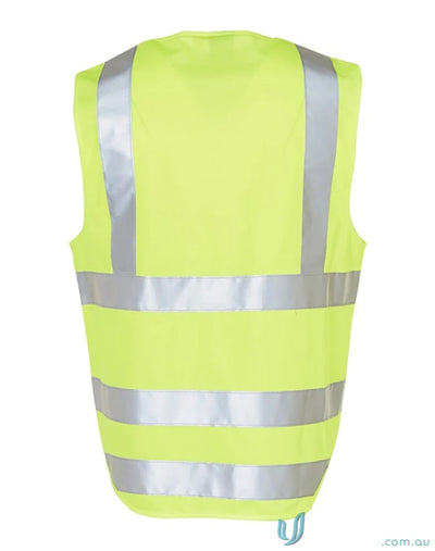 Yellow safety vest with reflective stripes from the spirit aiw taped vest collection
