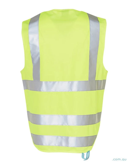 Yellow safety vest with reflective stripes from the spirit aiw taped vest collection