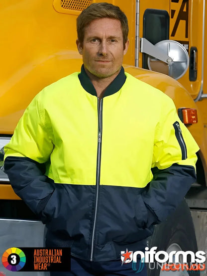Two-tone Hi-Vis Bomber Jacket AIW HiVis Flying Spirit SW06A for safety and style