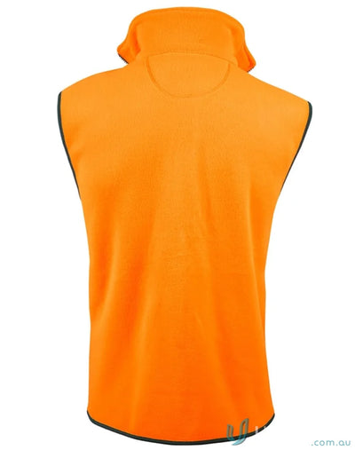 Orange hunting vest AIW HiVis Polar Fleece Vest with anti-pill polar fleece and hi-vis two tone design