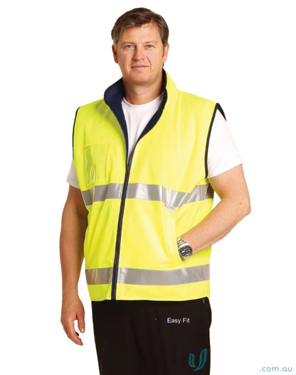 Yellow reflective reversible safety vest from AIW HiVis Reversible Safety Vest line