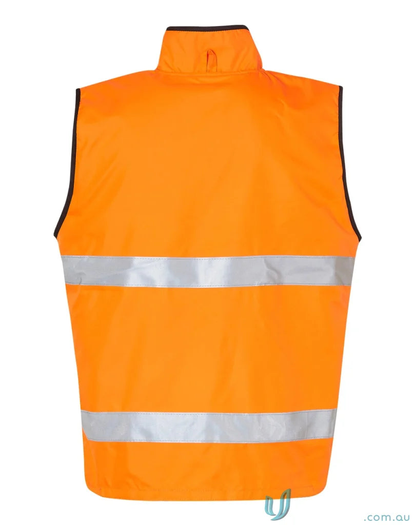 Orange AIW HiVis Reversible Safety Vest with reflective stripes for visibility