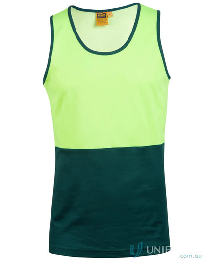 Two-tone safety tank top from Spirit AIW for SW15 Hi-Vis, part of Winning Spirit AIW