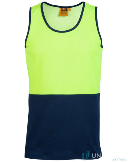 Two-tone safety tank top from AIW HiVis TrueDry Singlet collection for SW15 Hi-Vis wear
