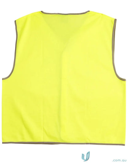 Yellow safety vest from AIW Kids for kids safety vest with a winning spirit sw02k design