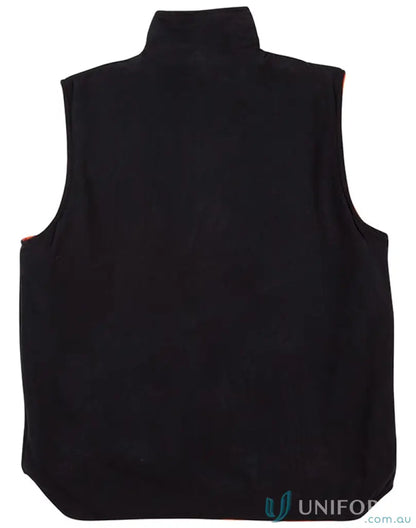Black sleeveless fleece vest from Winning Spirit AIW Safety Reflective Vest for work environments