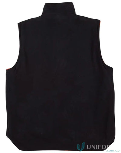 Black sleeveless fleece vest from Winning Spirit AIW Safety Reflective Vest for work environments
