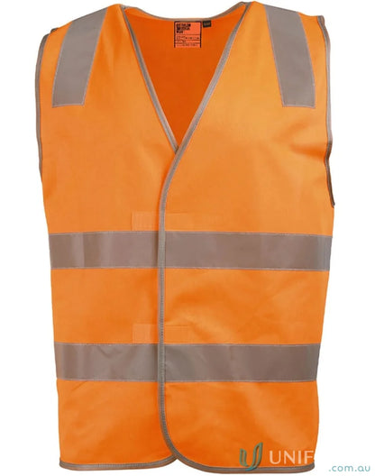 Orange safety vest with reflective stripes from AIW Safety, high visibility SW43 safety vest