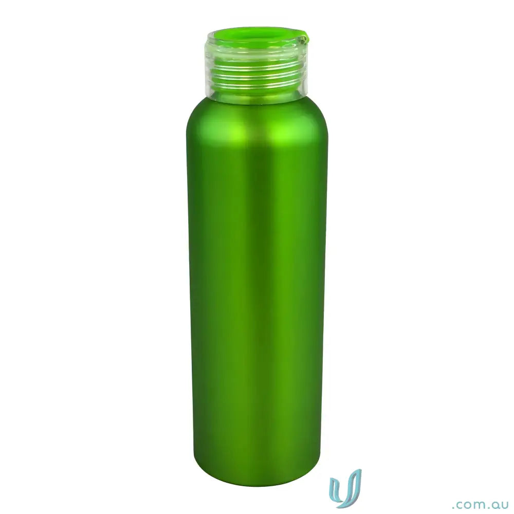 Green Aland 600ml Aluminium Water Bottle with Flip-Open Holder for easy hydration