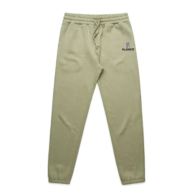 Khaki Alien Track Pant joggers with drawstring waist and logo embroidery