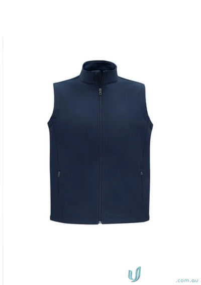 Navy blue Apex Softshell Vest from Biz Collection J830M, collection J830M apex vest j830m