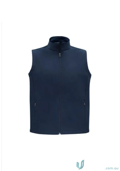 Navy blue Apex Softshell Vest from Biz Collection J830M, collection J830M apex vest j830m