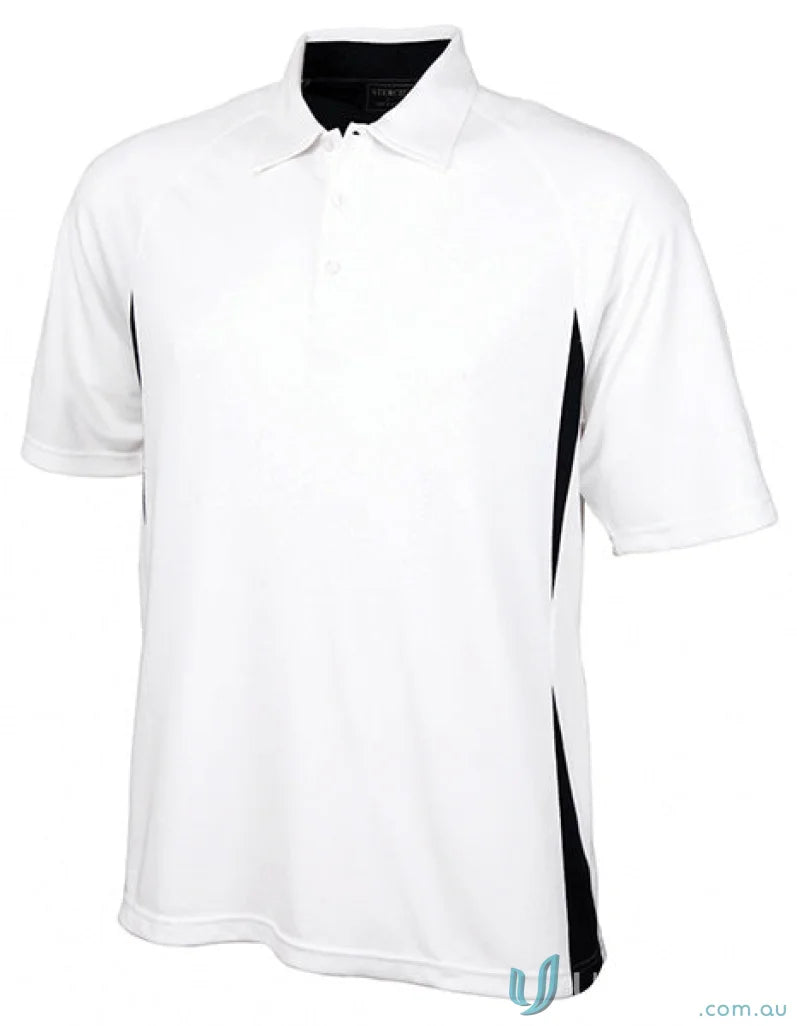 White and black Arctic Polo shirt perfect for work uniforms and casual looks