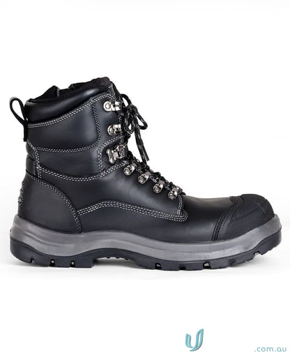 Black leather Artic Freezer Boot with durable sole for workwear and uniforms