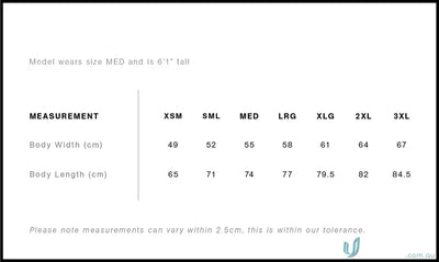 Clothing size chart for AS Adult Stencil Hoodie, ideal for workwear and uniforms