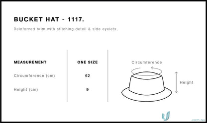 AS Bucket Hat sizing info for the perfect fit in workwear and uniforms