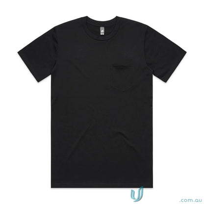 Black short-sleeved workwear tee from AS Classic Pocket Tee, perfect for uniforms