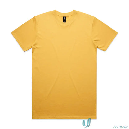 Mustard-colored AS Classic Tee in relaxed fit style made from comfy combed cotton
